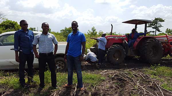 AgFin Ghana ASI project; men with tractor