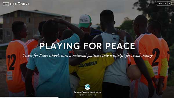 ACIP Colombia playing for peace soccer