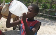 boy drinking water