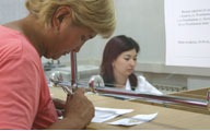 women signing