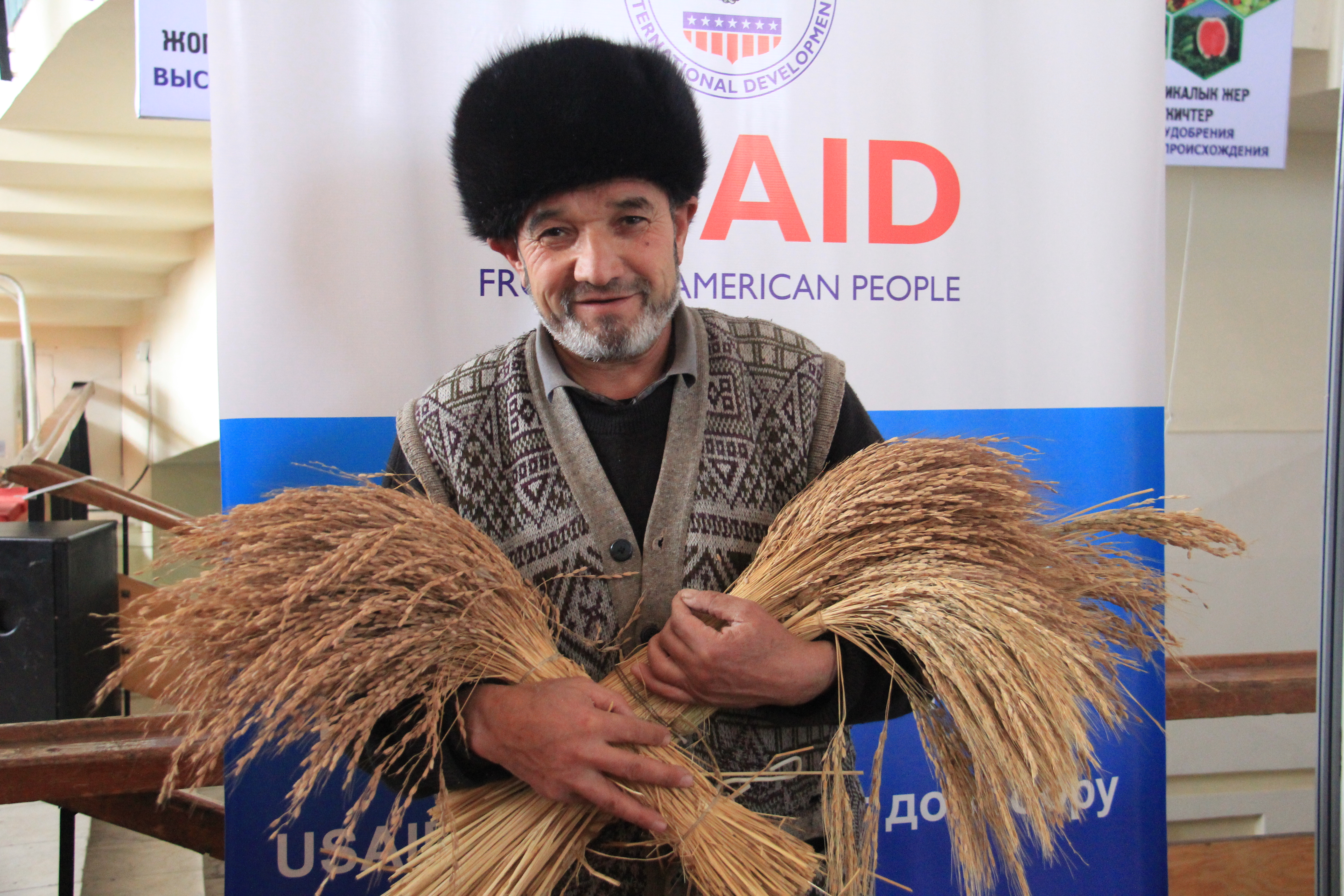 Kyrgyzstan Agro Horizon man with wheat