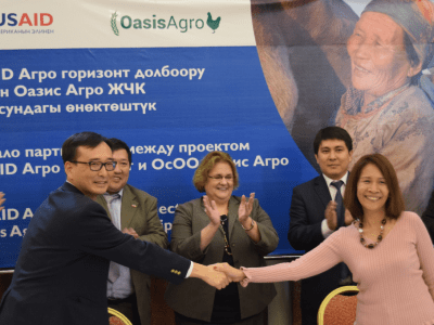 Partnership highlighted between Agrohorizon project and Oasis in kyrgyzstan