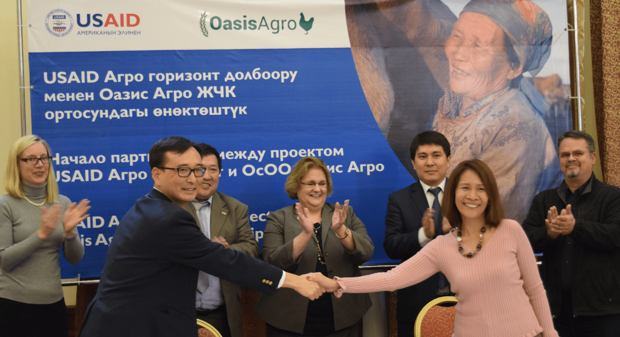 Partnership highlighted between Agrohorizon project and Oasis in kyrgyzstan