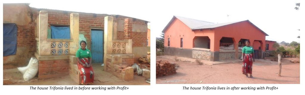 Profit+ Zambia Project Participant Trifonia's home