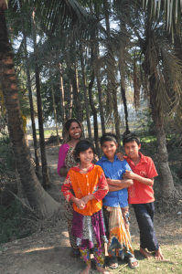 ACDI/VOCA Bangladesh project participant Selma and her children