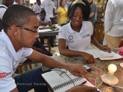 ACDI/VOCA FEST Colombia youth engaged in electrical training