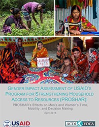 ACDI/VOCA Bangladesh PROSHAR Gender Impact Assessment cover