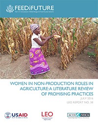 ACDI/VOCA LEO Report 38 Literature Review Women in Nonproduction Roles in Agriculture