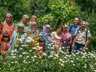 Volunteers with rural community