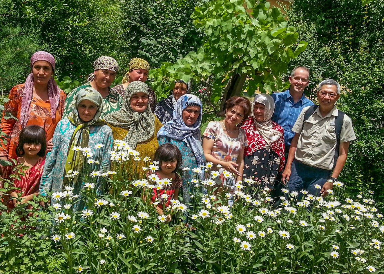 Volunteers with rural community