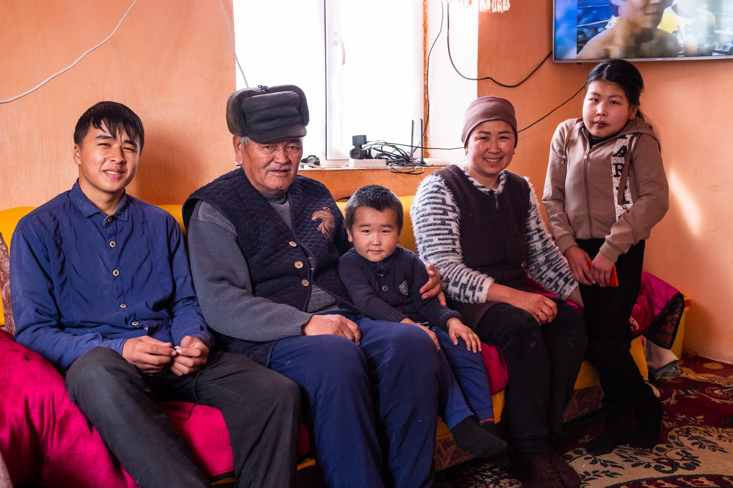 Entrepreneur Anara Erkebaeva's (right, standing) bakery business is truly a family affair